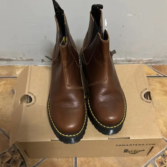 Dr. Martens Brown Leather Boots - Picture 3 of 5